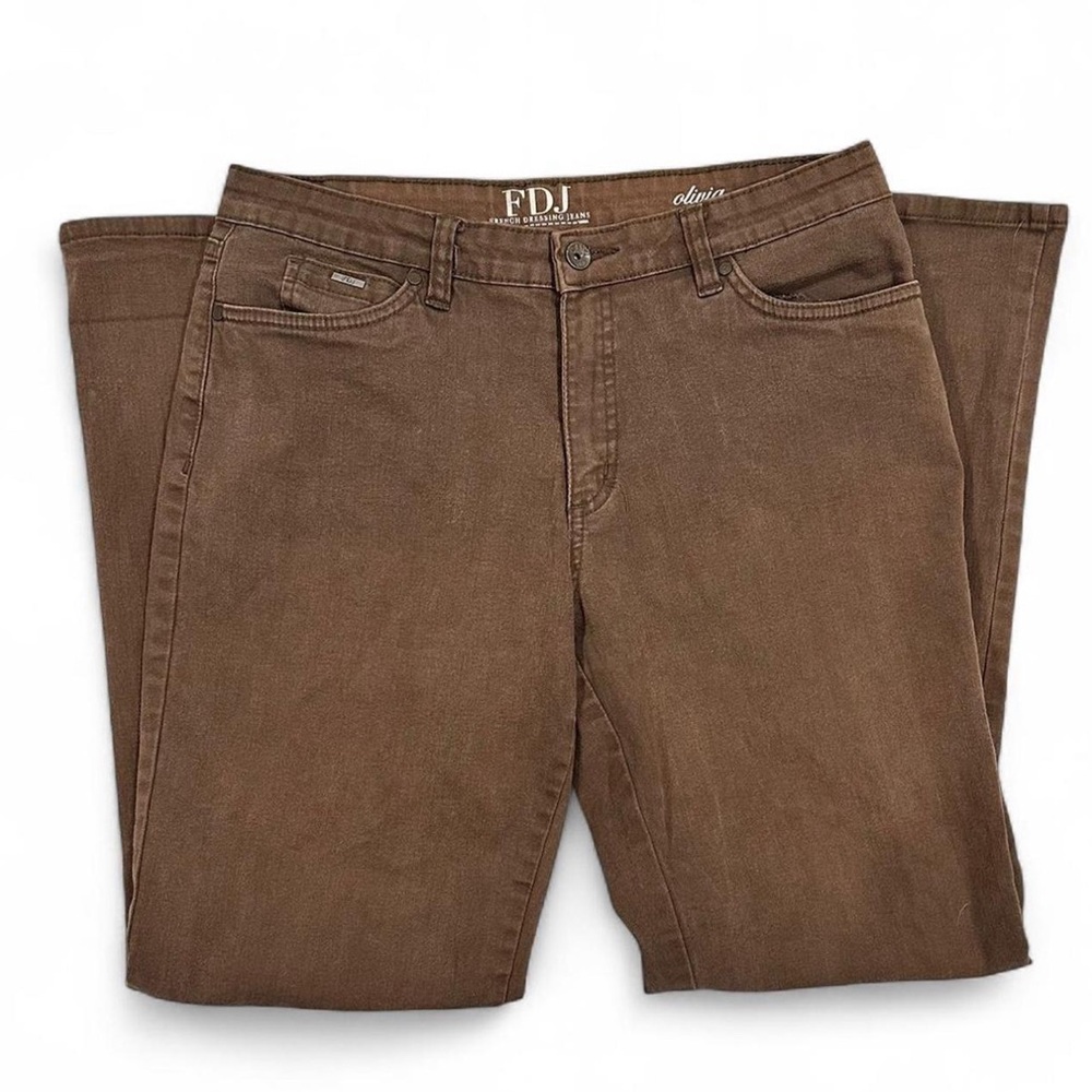 FDJ Olivia Brown Straight Leg Jeans